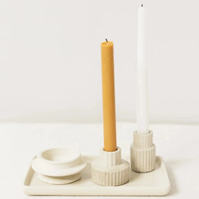 Ribbed Taper Candle Holder